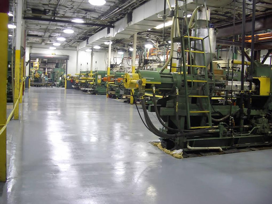 install epoxy flooring in manufacturing plant
